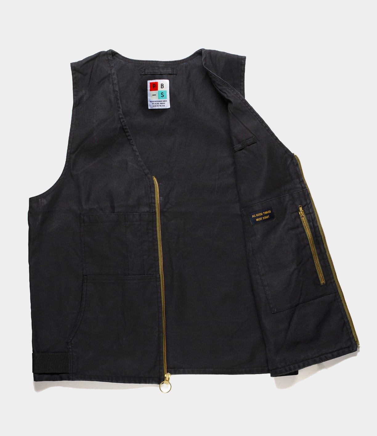 PB-S’s Utility Vest Black Apparel Best Made Co
