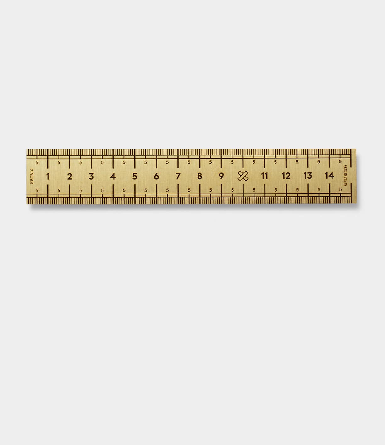 Measure Twice 6 inch Solid Brass Ruler Workshop Desk Best Made Co