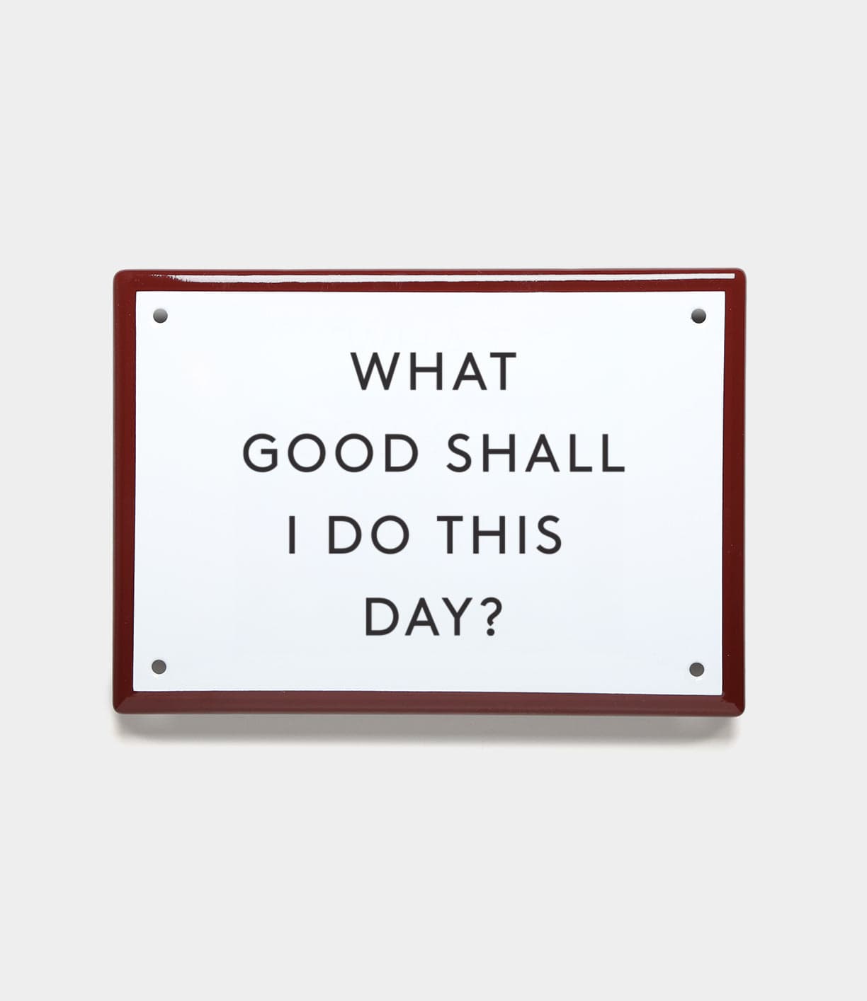 The "Stay Sharp" Enamel Steel Sign (kanji edition) from Best Made Company Co. features a striking rectangular design—an inspirational gift perfect for any space.