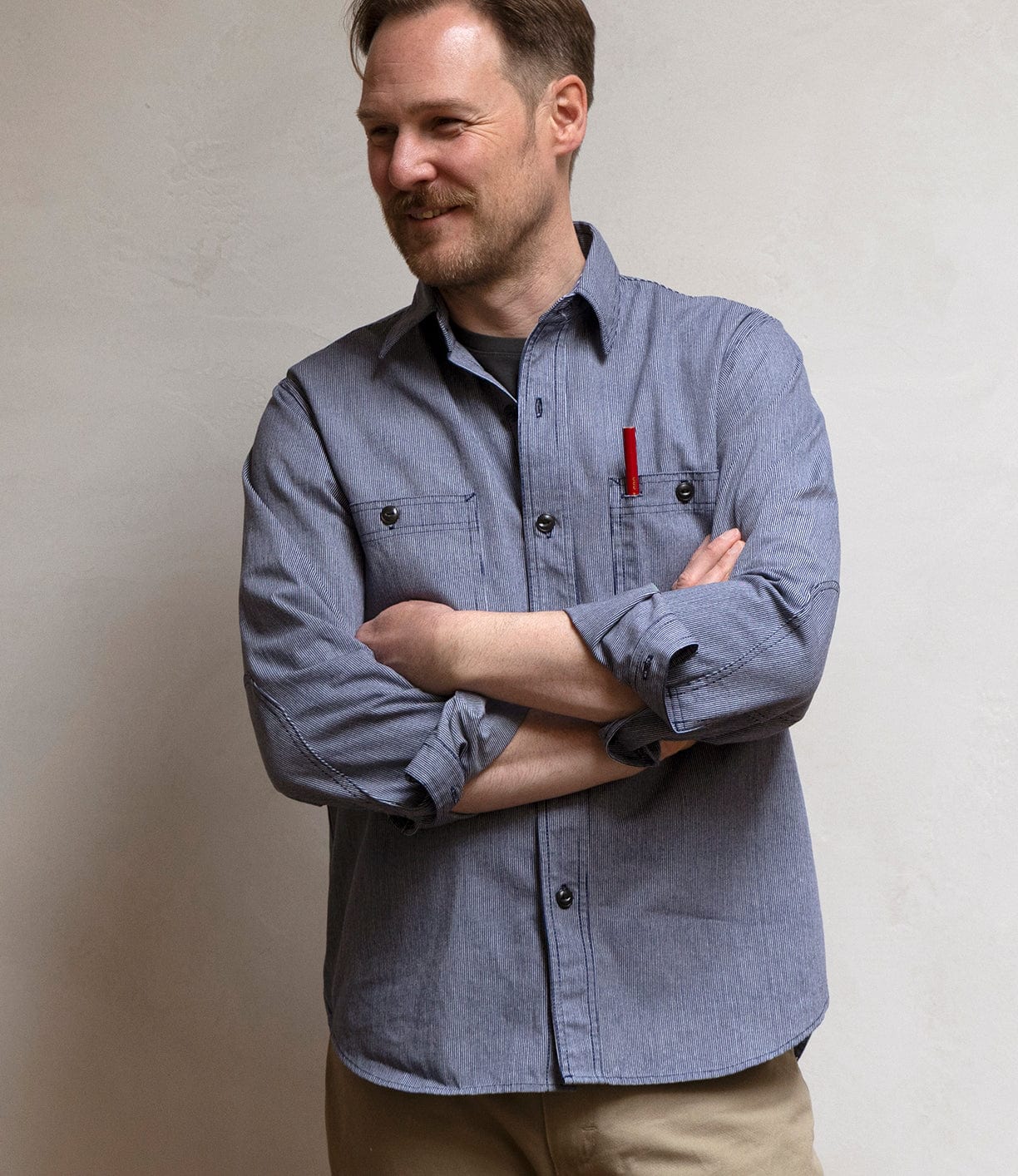 Indigo Stripe Workshirt Tops Best Made Co