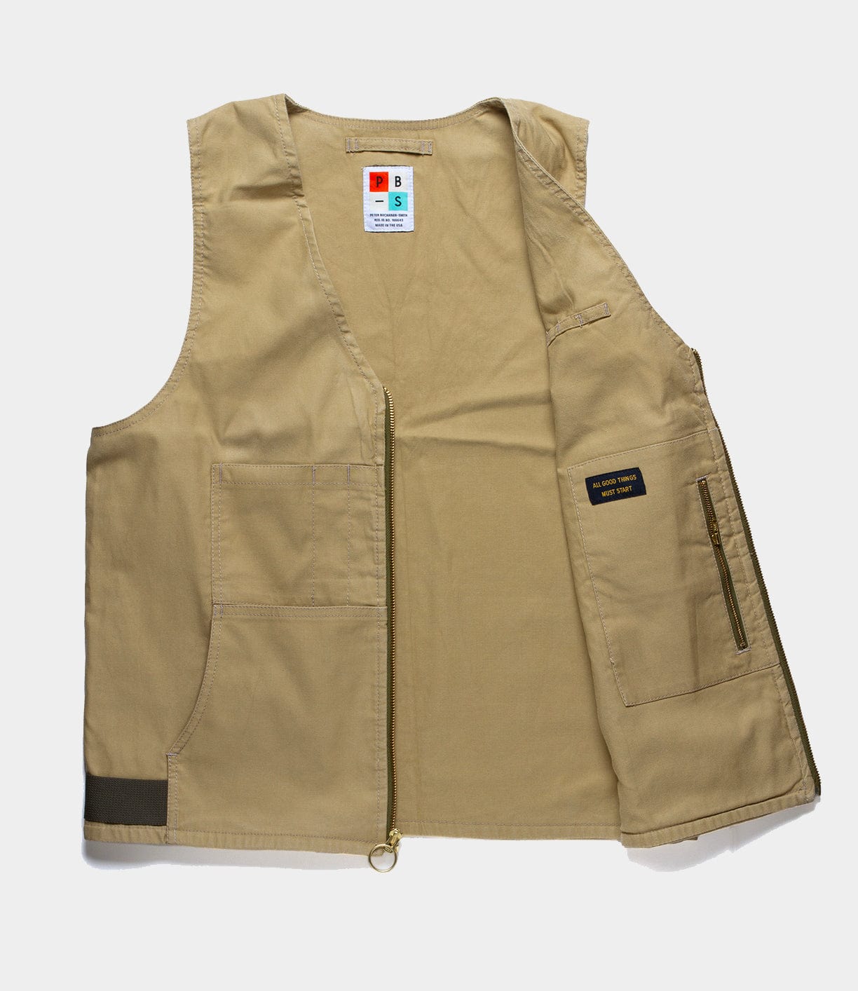 PB-S’s Utility Vest Tan Apparel Best Made Co
