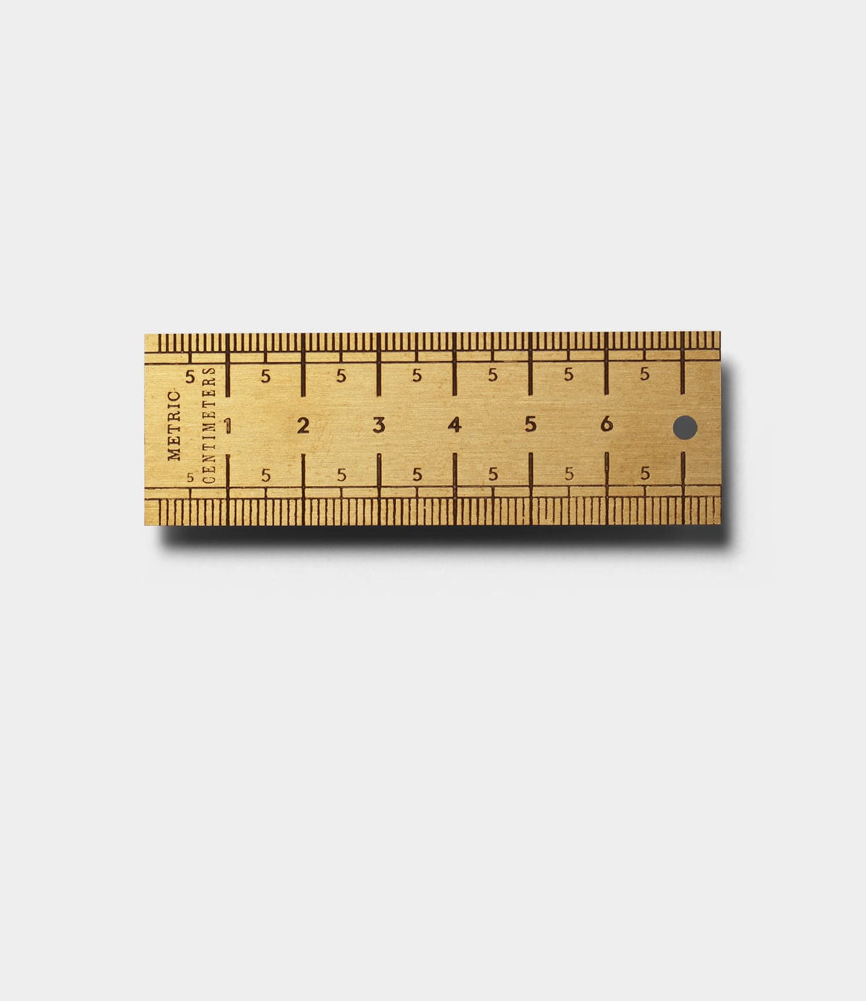 Measure Twice 3 inch Solid Brass Ruler Workshop Desk Best Made Co
