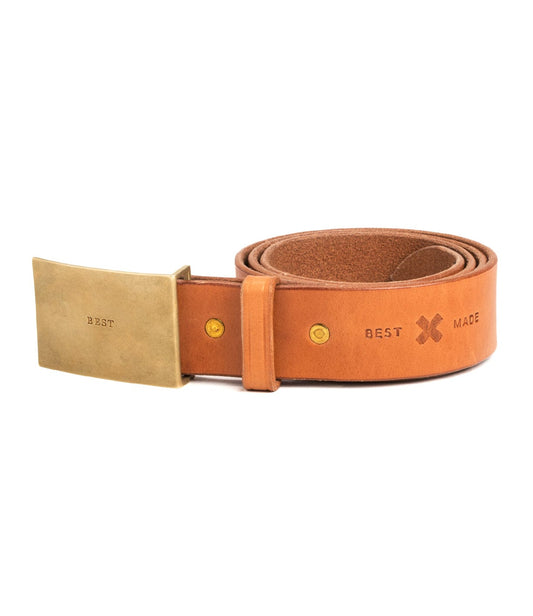 Gfeller Leather Belt With Best Made Solid Brass Buckle Accessories Best Made Company Archive