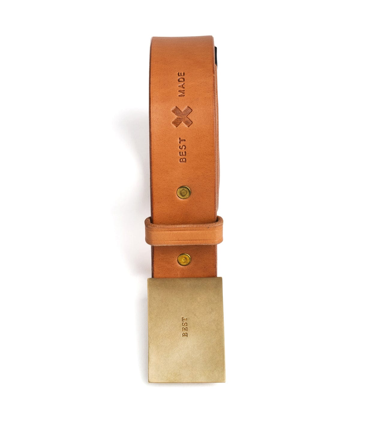 Gfeller Leather Belt With Best Made Solid Brass Buckle Accessories Best Made Company Archive